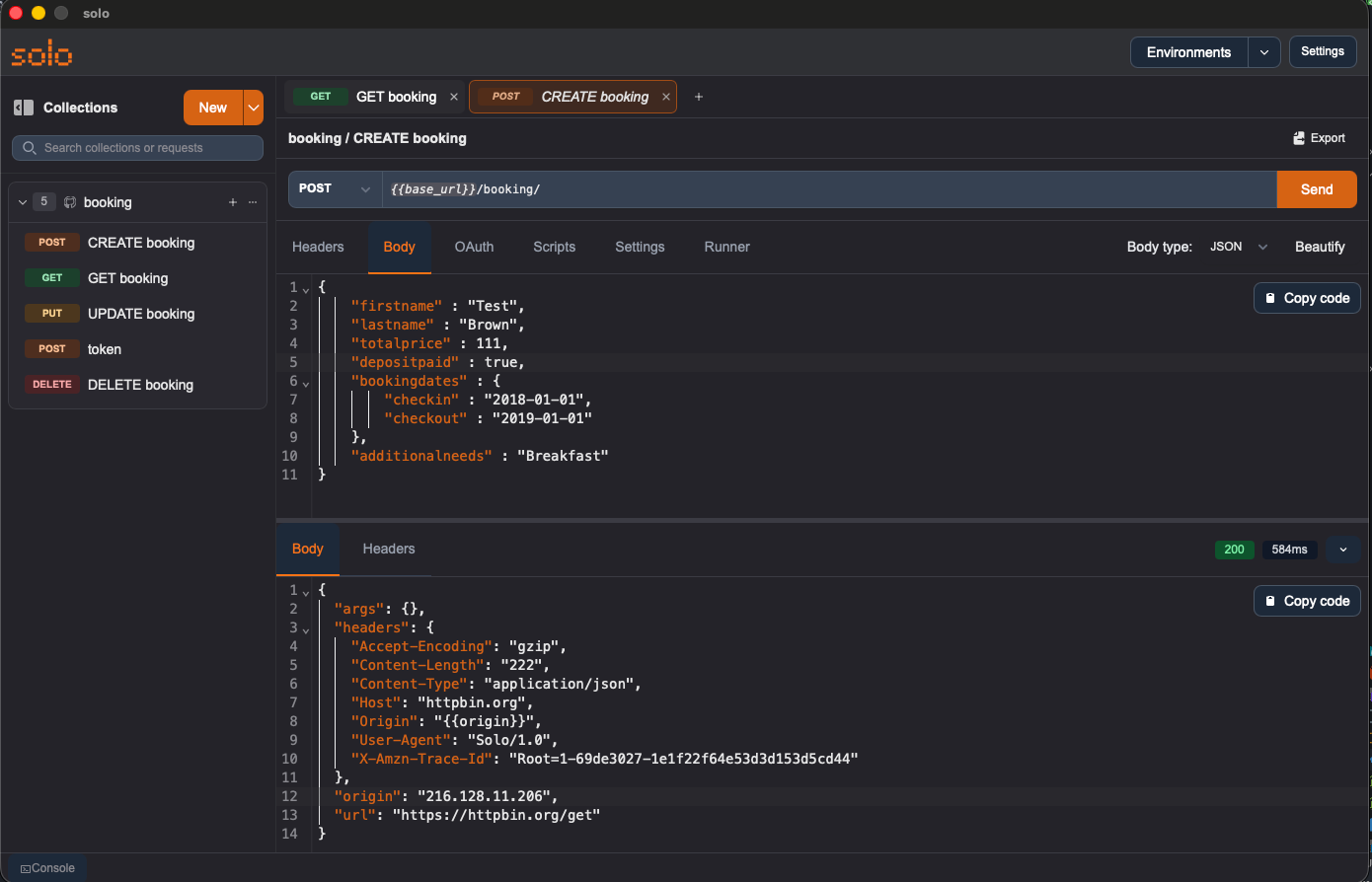 Schermata principale di Solo